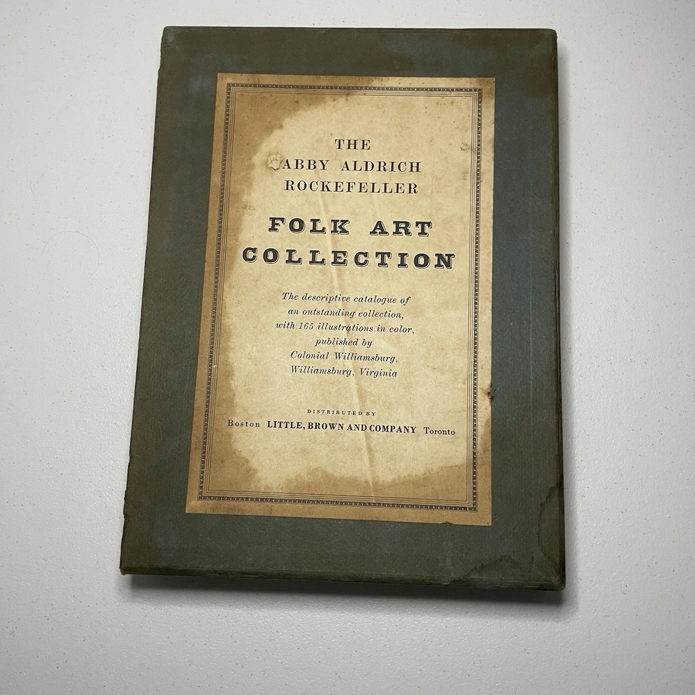 Vtg 1st Edition Abby Alderich Rockefeller Folk Art Collection‎ Book & Box 1957
